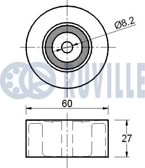 Ruville 541176 - Паразитна / водеща ролка, пистов ремък vvparts.bg