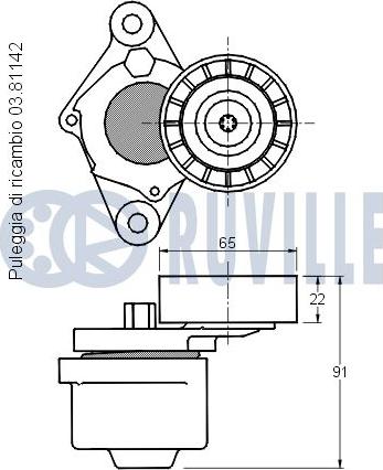 Ruville 541840 - Ремъчен обтегач, пистов ремък vvparts.bg