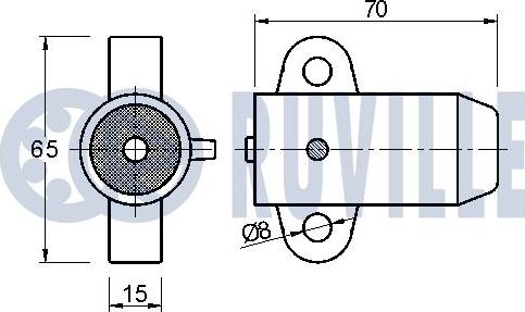 Ruville 541842 - Демпер (успокоител-ртепт.вибр.), зъбен ремък vvparts.bg