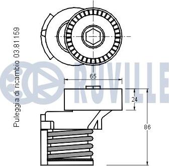 Ruville 541857 - Ремъчен обтегач, пистов ремък vvparts.bg