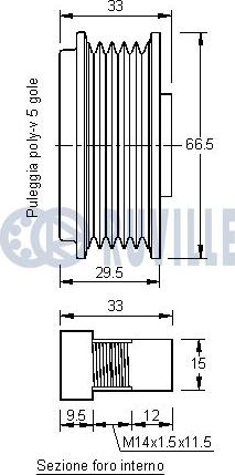 Ruville 541865 - Ремъчна шайба, генератор vvparts.bg