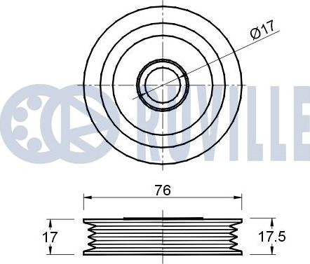 Ruville 541808 - Паразитна / водеща ролка, пистов ремък vvparts.bg