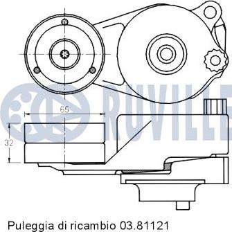 Ruville 541819 - Ремъчен обтегач, пистов ремък vvparts.bg