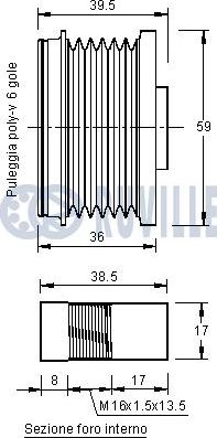 Ruville 541888 - Ремъчна шайба, генератор vvparts.bg