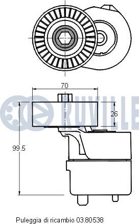 Ruville 541831 - Ремъчен обтегач, пистов ремък vvparts.bg