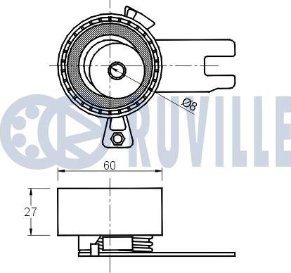 Ruville 541874 - Обтяжна ролка, ангренаж vvparts.bg