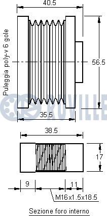 Ruville 541344 - Ремъчна шайба, генератор vvparts.bg