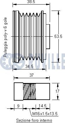 Ruville 541342 - Ремъчна шайба, генератор vvparts.bg