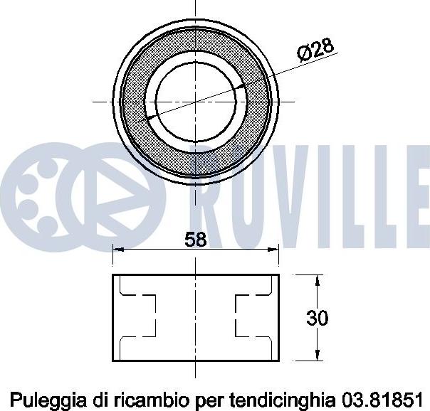 Ruville 541364 - Паразитна / водеща ролка, зъбен ремък vvparts.bg