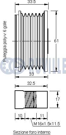 Ruville 541330 - Ремъчна шайба, генератор vvparts.bg