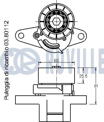 Ruville 541376 - Ремъчен обтегач, пистов ремък vvparts.bg