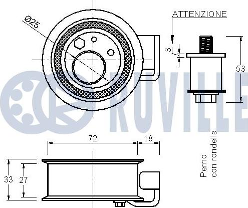 Ruville 541371 - Обтяжна ролка, ангренаж vvparts.bg