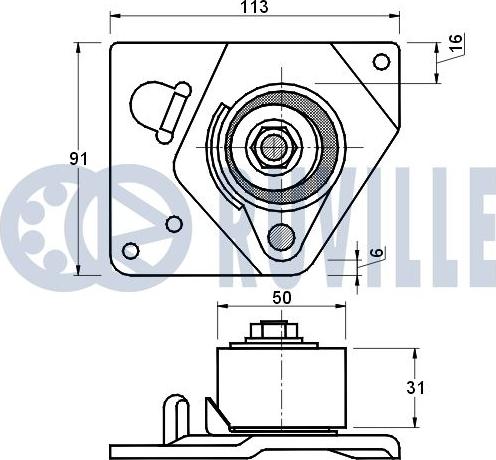 Ruville 541295 - Обтяжна ролка, ангренаж vvparts.bg