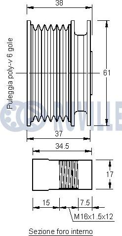 Ruville 541293 - Ремъчна шайба, генератор vvparts.bg