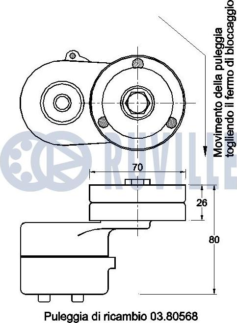 Ruville 541240 - Ремъчен обтегач, пистов ремък vvparts.bg