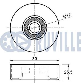 Ruville 541250 - Паразитна / водеща ролка, пистов ремък vvparts.bg