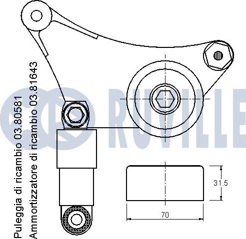 Ruville 541262 - Ремъчен обтегач, пистов ремък vvparts.bg