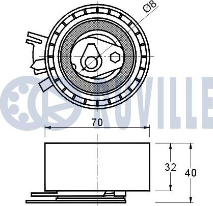 Ruville 541202 - Обтяжна ролка, ангренаж vvparts.bg