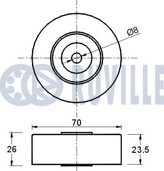 Ruville 541285 - Паразитна / водеща ролка, пистов ремък vvparts.bg