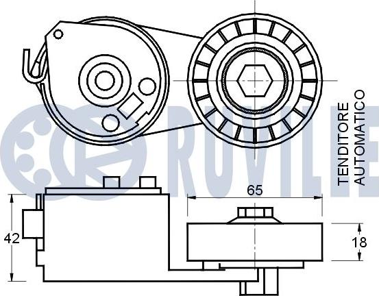 Ruville 541288 - Паразитна / водеща ролка, пистов ремък vvparts.bg