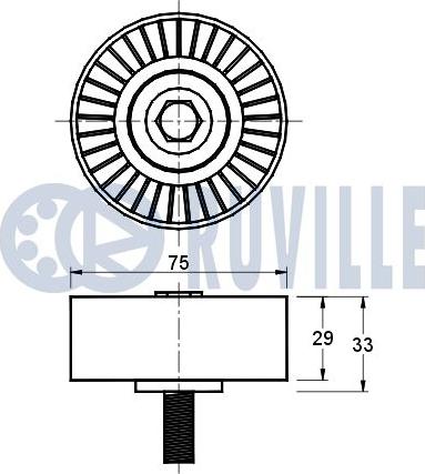 Ruville 541236 - Паразитна / водеща ролка, пистов ремък vvparts.bg