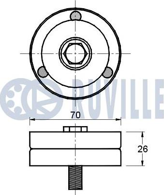 Ruville 541238 - Паразитна / водеща ролка, пистов ремък vvparts.bg