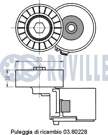 Ruville 541798 - Ремъчен обтегач, пистов ремък vvparts.bg