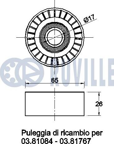 Ruville 541797 - Паразитна / водеща ролка, пистов ремък vvparts.bg