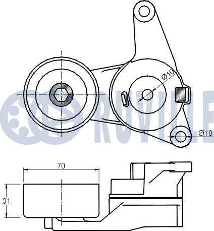 Ruville 541766 - Ремъчен обтегач, пистов ремък vvparts.bg