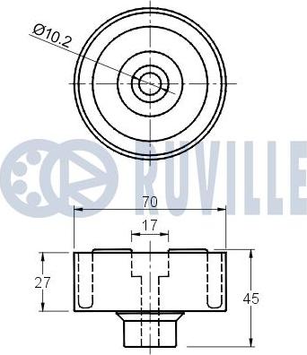 Ruville 541768 - Паразитна / водеща ролка, пистов ремък vvparts.bg