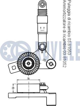 Ruville 541709 - Ремъчен обтегач, пистов ремък vvparts.bg