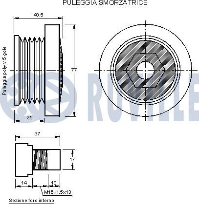 Ruville 541701 - Ремъчна шайба, генератор vvparts.bg