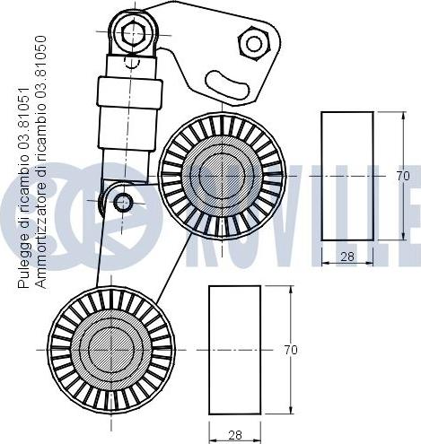 Ruville 541711 - Ремъчен обтегач, пистов ремък vvparts.bg