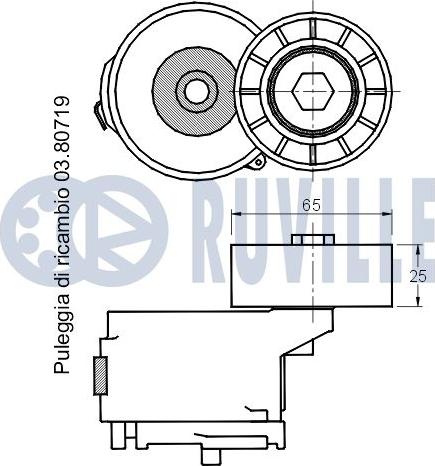 Ruville 541789 - Ремъчен обтегач, пистов ремък vvparts.bg