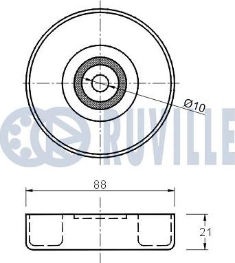 Ruville 541735 - Паразитна / водеща ролка, пистов ремък vvparts.bg