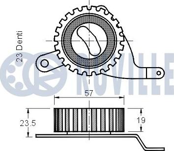 Ruville 541733 - Обтяжна ролка, ангренаж vvparts.bg