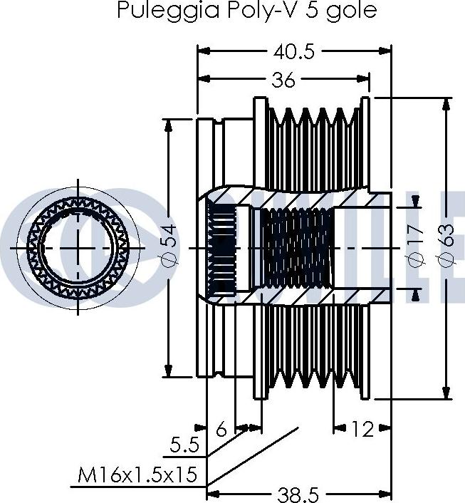 Ruville 542492 - Ремъчна шайба, генератор vvparts.bg