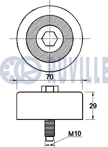 Ruville 542450 - Паразитна / водеща ролка, пистов ремък vvparts.bg