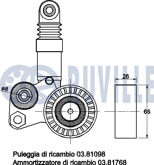 Ruville 542468 - Ремъчен обтегач, пистов ремък vvparts.bg