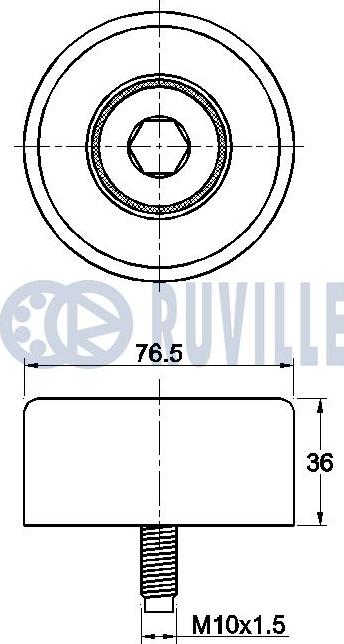 Ruville 542404 - Паразитна / водеща ролка, пистов ремък vvparts.bg