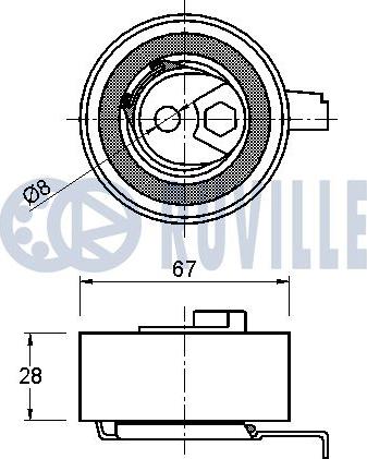 Ruville 542418 - Обтяжна ролка, ангренаж vvparts.bg