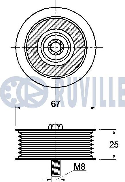 Ruville 542483 - Паразитна / водеща ролка, пистов ремък vvparts.bg