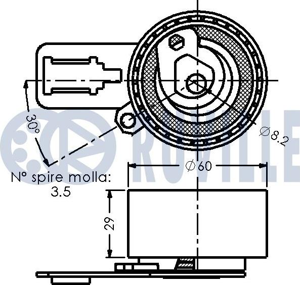 Ruville 542436 - Обтяжна ролка, ангренаж vvparts.bg