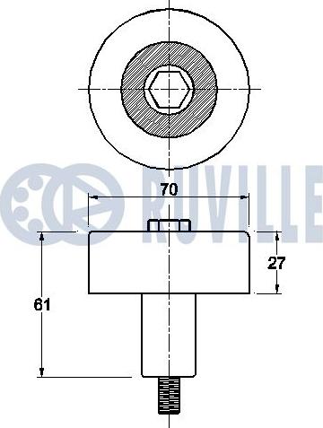 Ruville 542432 - Паразитна / водеща ролка, пистов ремък vvparts.bg