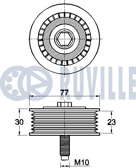 Ruville 542475 - Паразитна / водеща ролка, пистов ремък vvparts.bg