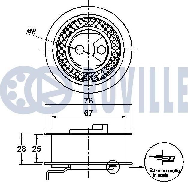 Ruville 542590 - Обтяжна ролка, ангренаж vvparts.bg