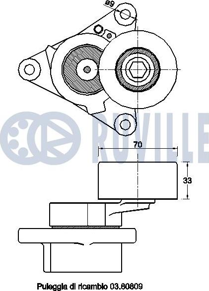 Ruville 542558 - Ремъчен обтегач, пистов ремък vvparts.bg