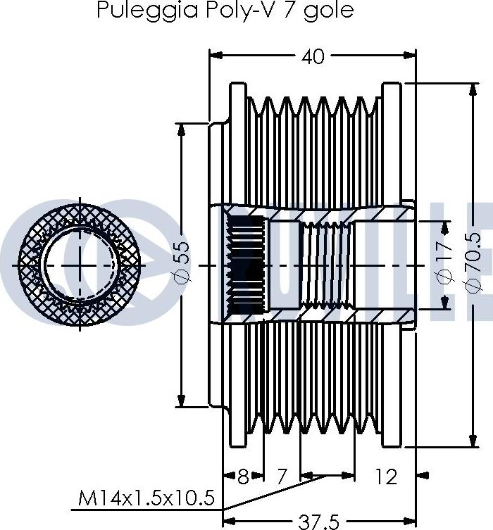 Ruville 542510 - Ремъчна шайба, генератор vvparts.bg