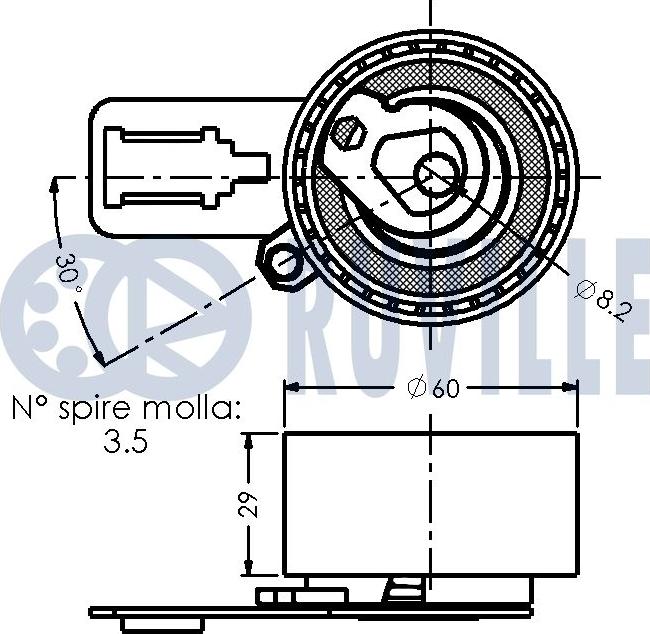 Ruville 542580 - Обтяжна ролка, ангренаж vvparts.bg