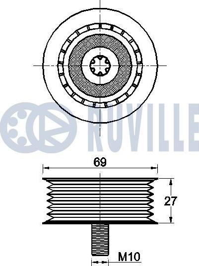 Ruville 542531 - Паразитна / водеща ролка, пистов ремък vvparts.bg